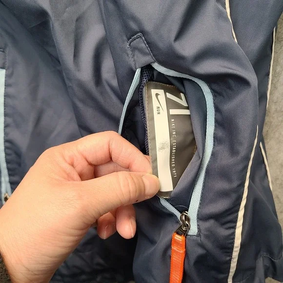 Nike 1/2 Zip Pullover Windbreaker Clima-Fit Jacket Womens LARGE Blue Golf Vented - Picture 13 of 15